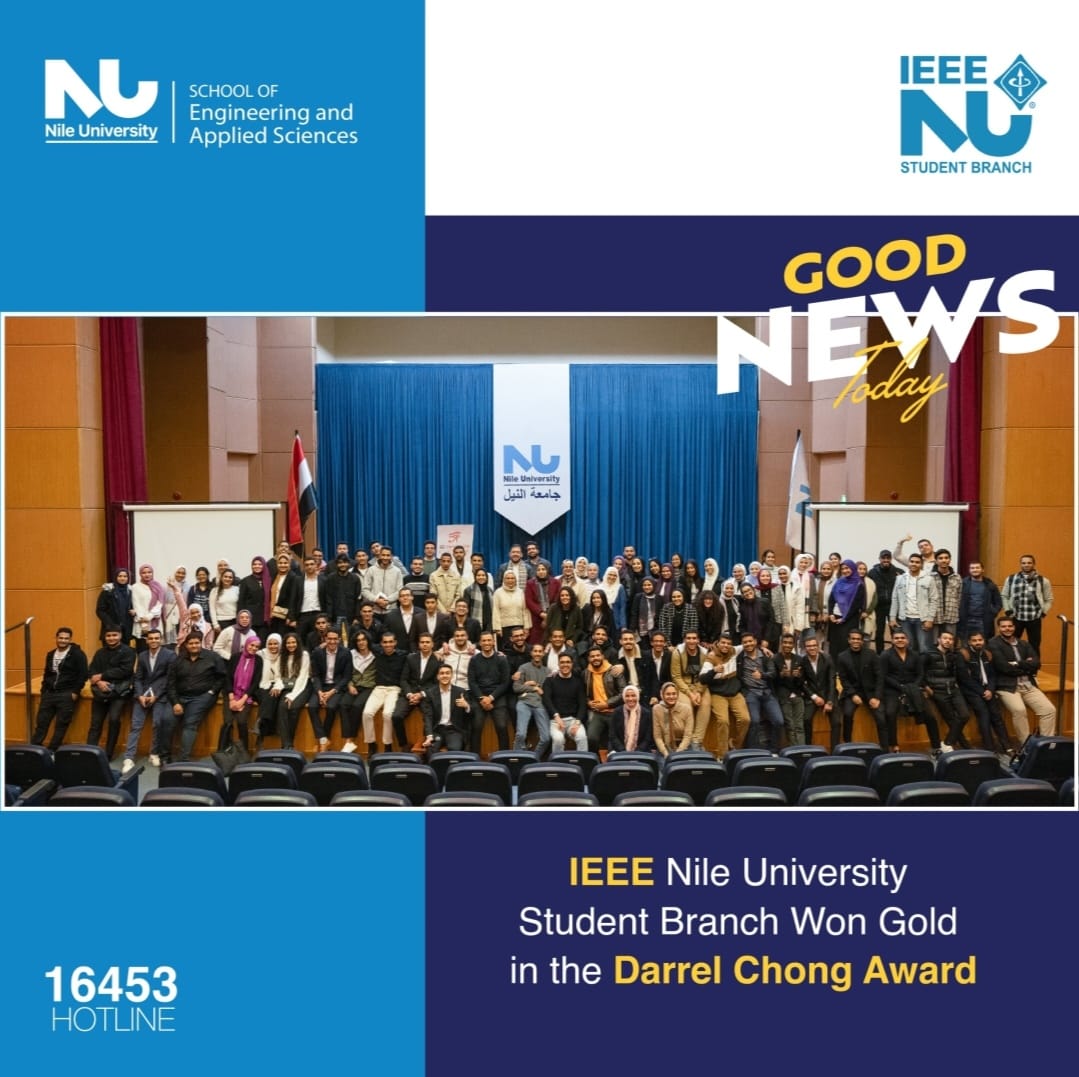 IEEE NU student branch for receiving the IEEE Region 8 The Darrel Chong Award with a Golden Medal