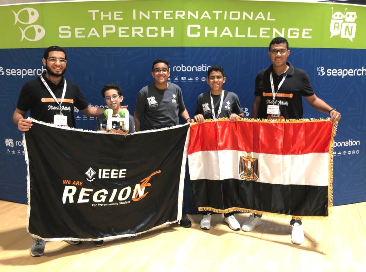  the first place at the SeaPerch North Africa Competition 