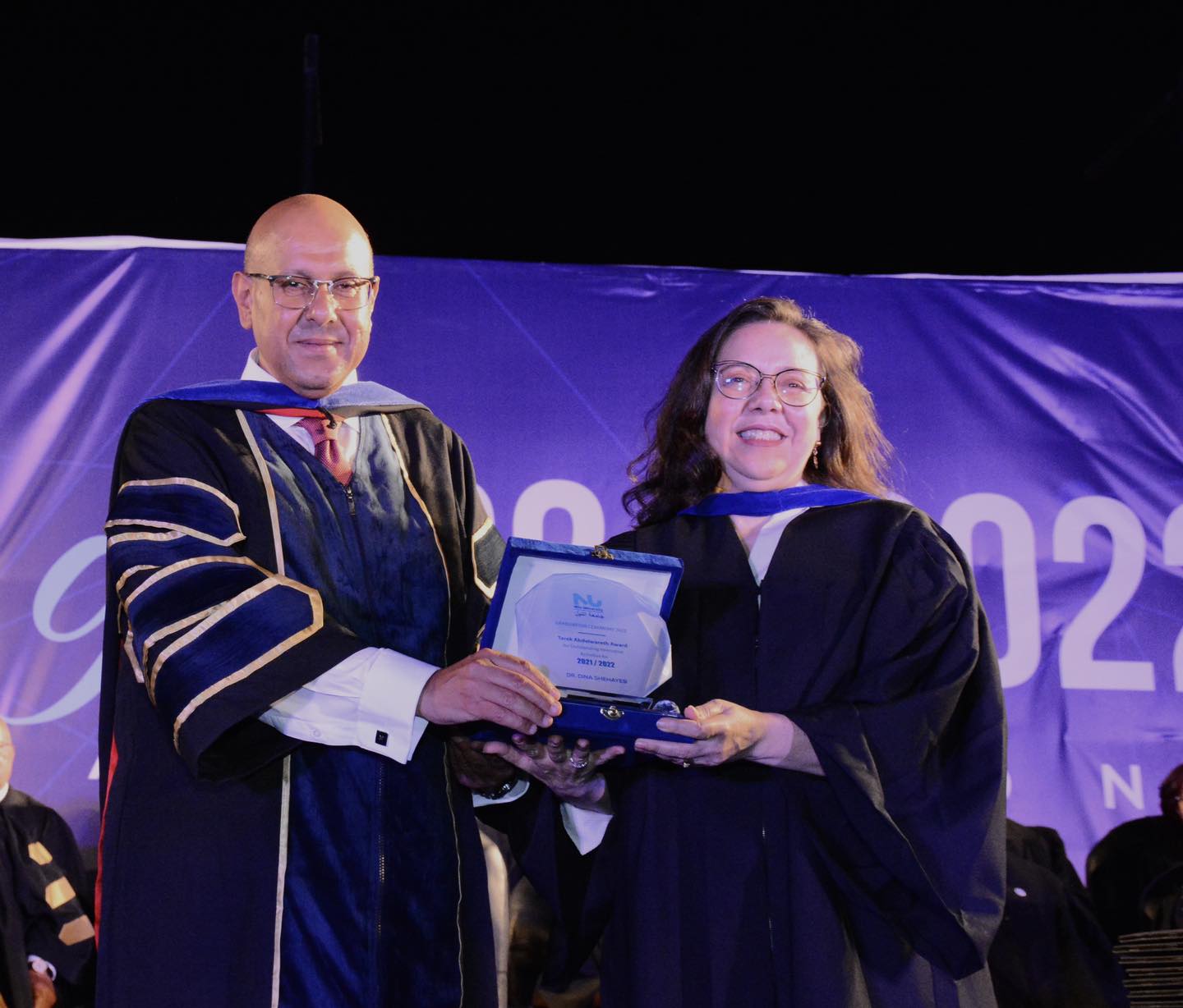 Dr. Dina Kamal Shehayeb was awarded the Tariq Abdel Wareth Award for Best Innovation Activity.